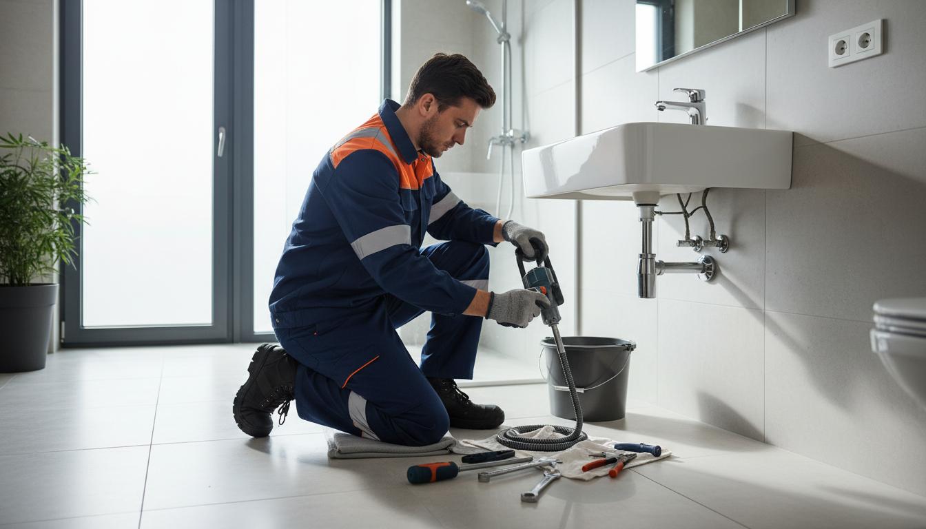 Técnico de desentupimento profissional